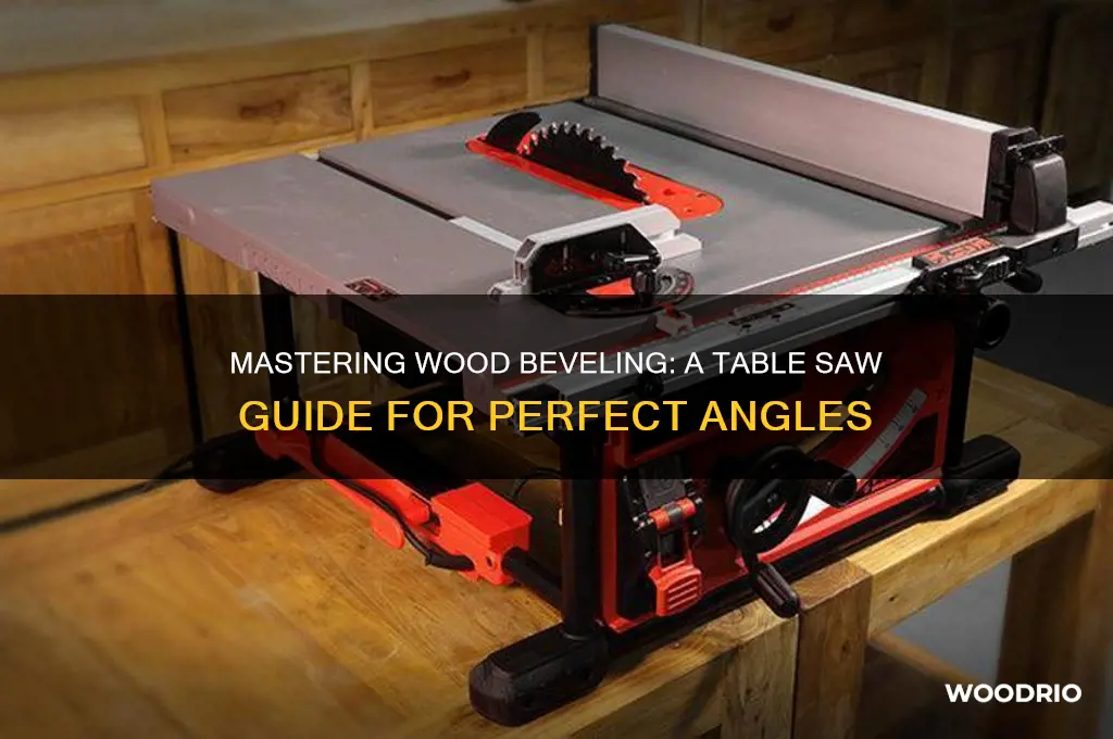 how to bevel wood on a table saw