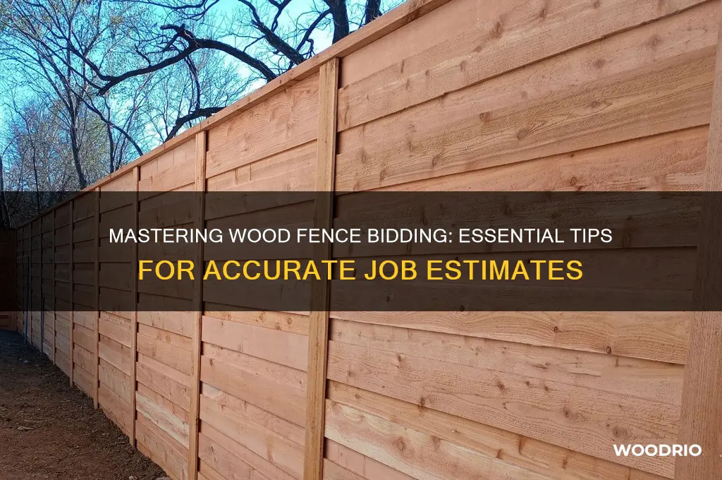 how to bid a wood fence job