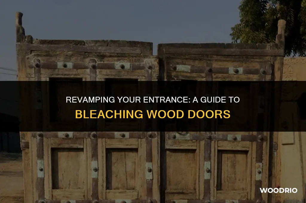 how to bleach wood door