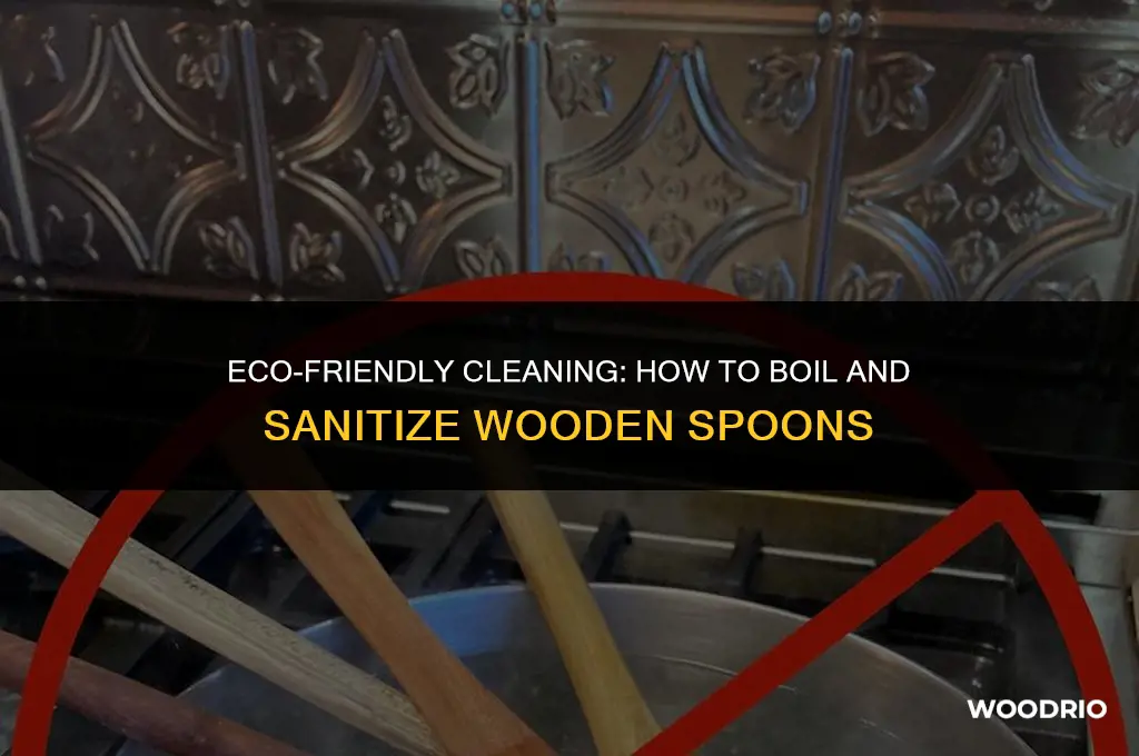 how to boil clean wooden spoons