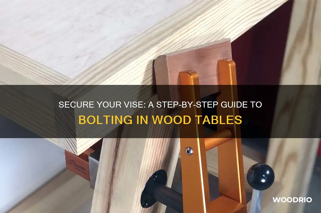 how to bolt vise in wood table