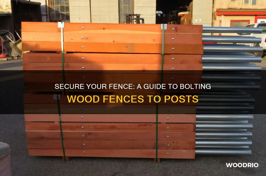 how to bolt wood fence to post