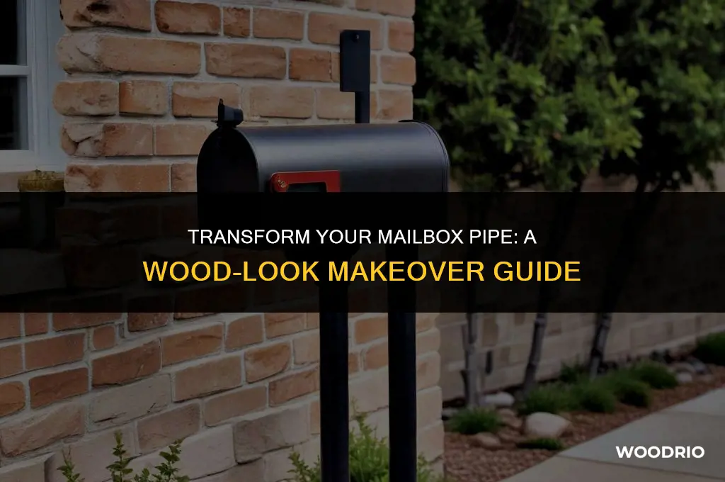 how to box mailbox pipe to look like wood