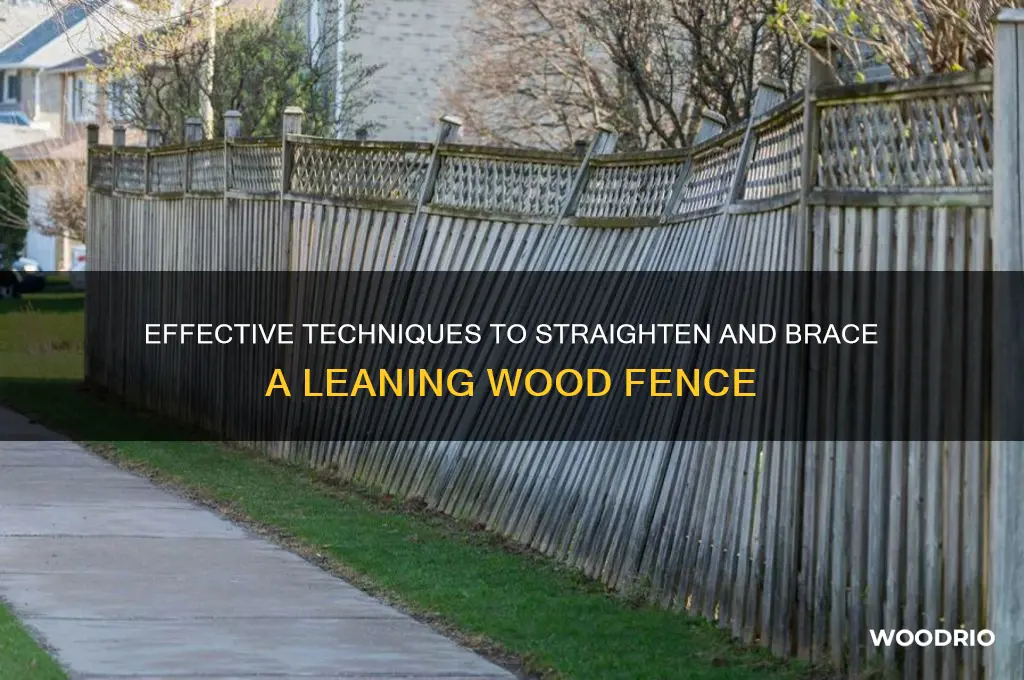 how to brace a leaning wood fence