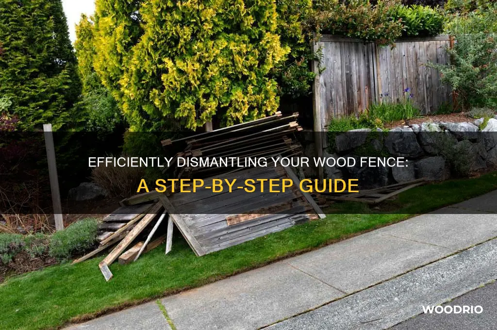 how to break down a wood fence