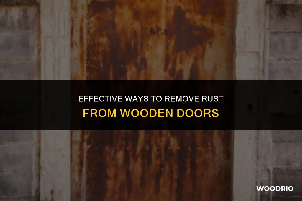 how to break down wood door rust
