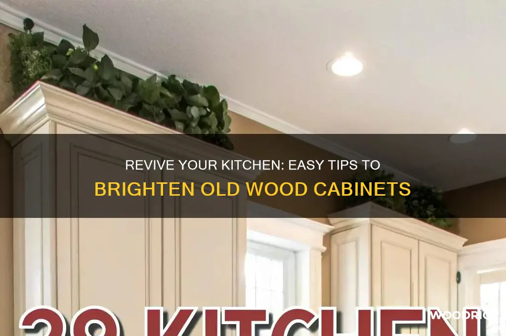how to brighten old wood cabinets