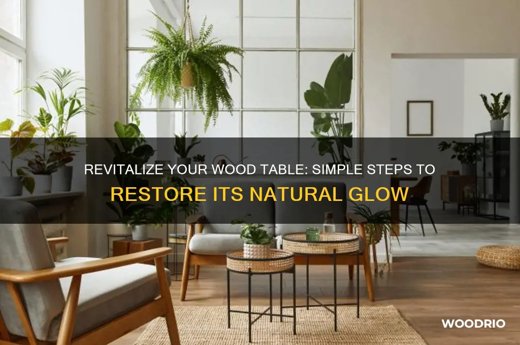 how to brighten wood table