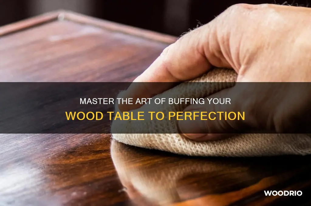 how to buff a wood table