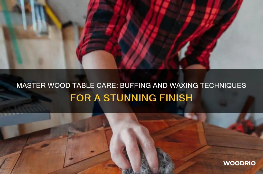 how to buff and wax a wood table