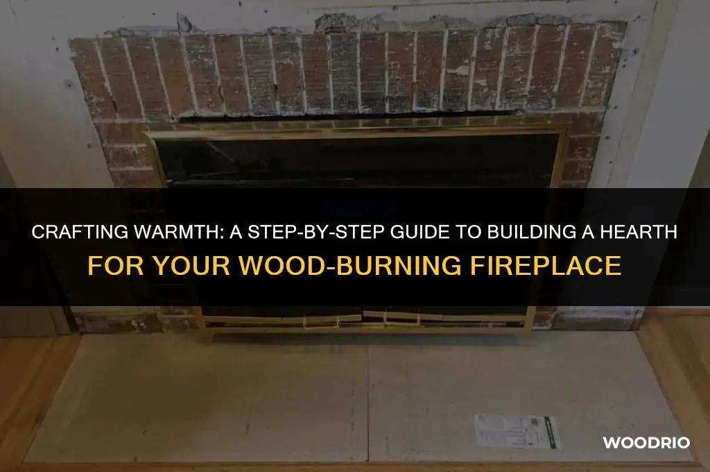 how to build a hearth for a wood burning fireplace