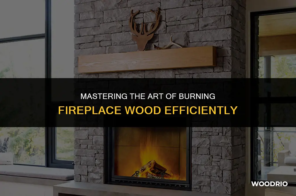 how to burn fireplace wood