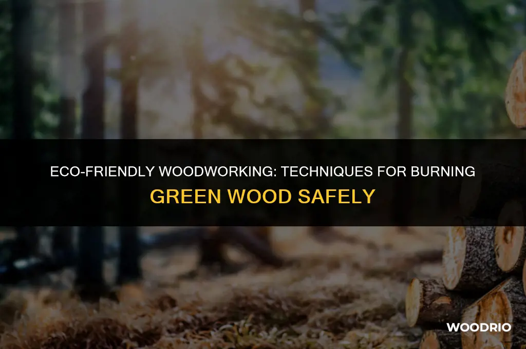 how to burn green wood
