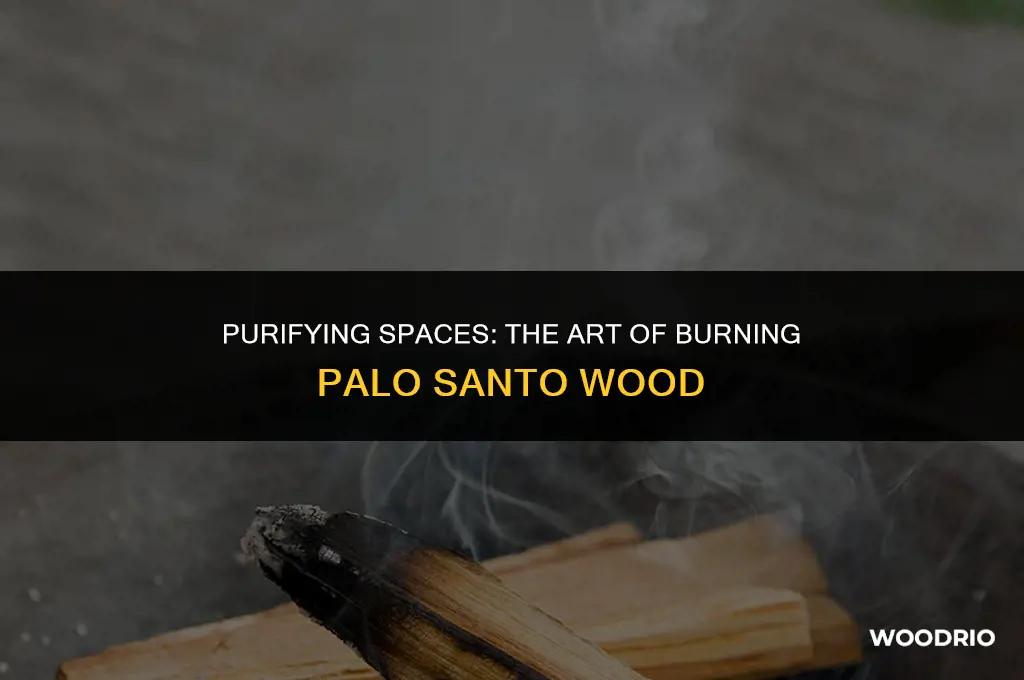 how to burn palo santo wood