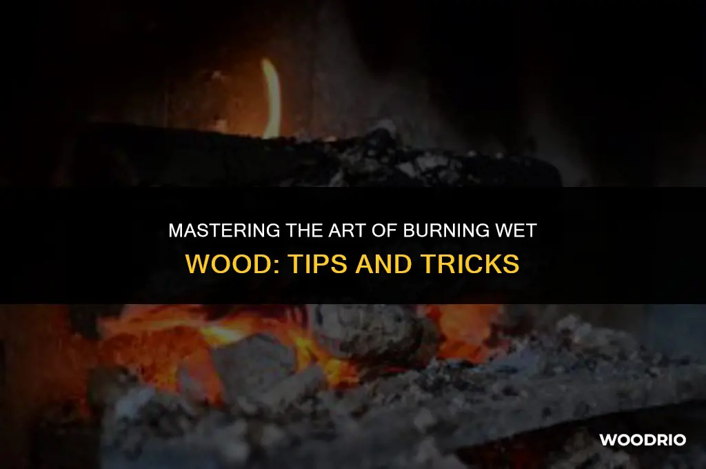 how to burn wet wood