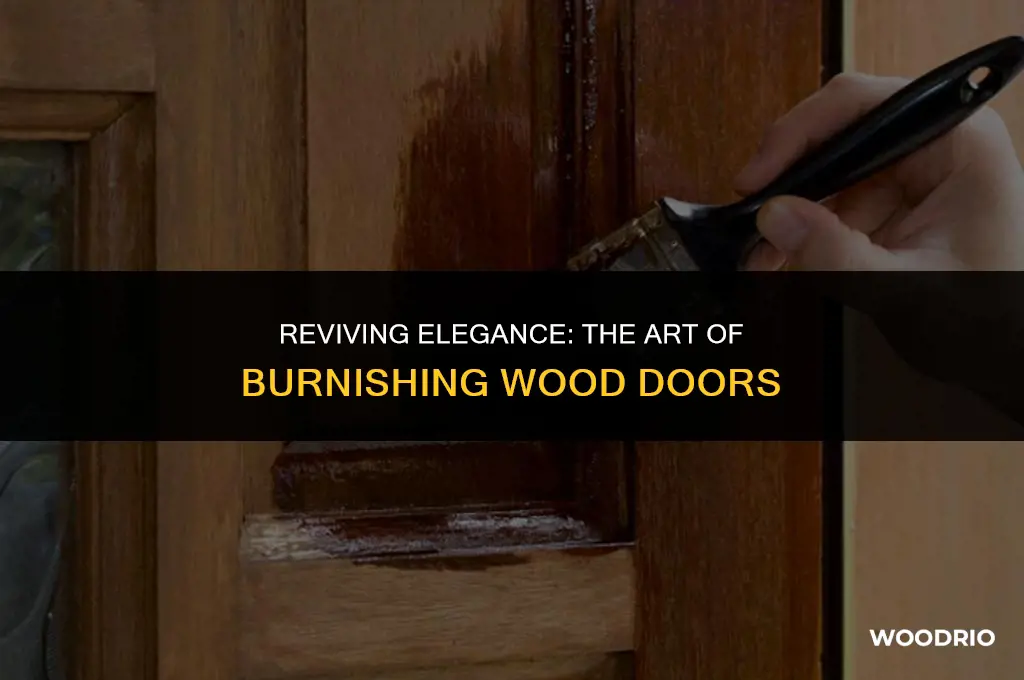 how to burnish wood door