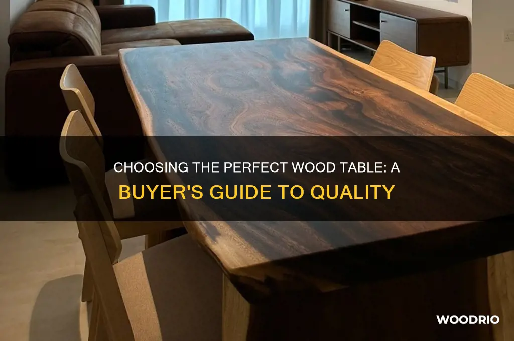 how to buy a good wood table