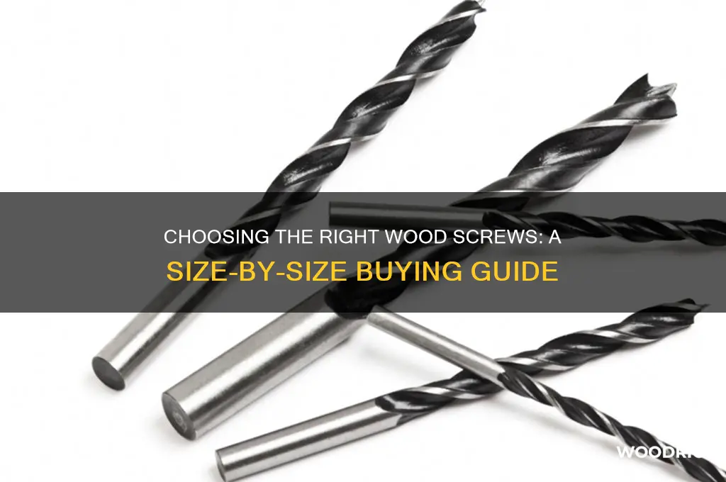 how to buy wood screws by size