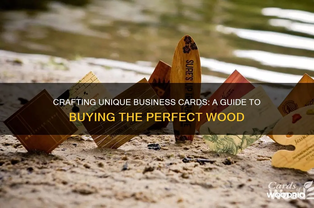 how to buy wood tomake business card