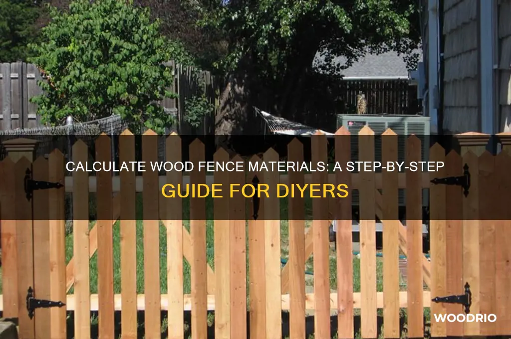 how to calculate material for wood fence