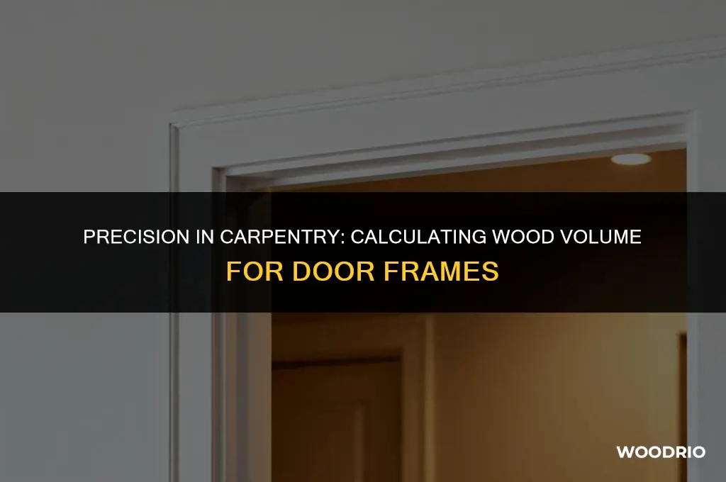 how to calculate volume of wood for door frame