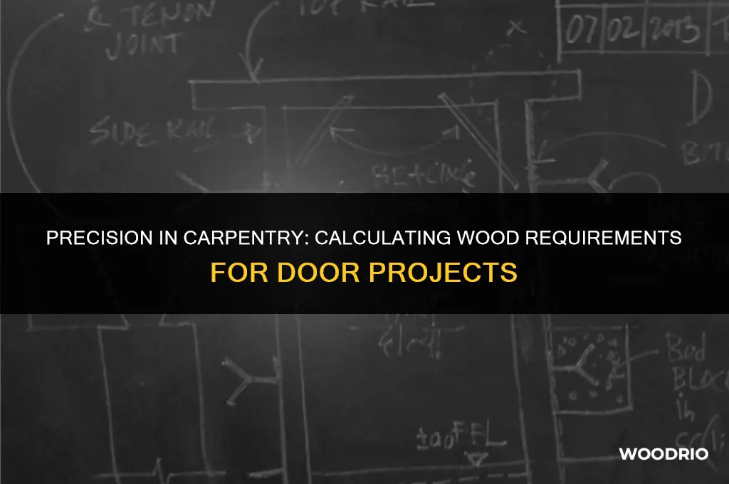 how to calculate wood for door