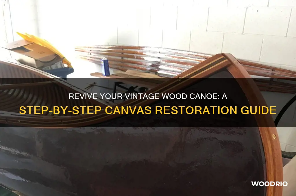 how to canvas an old wood canoe