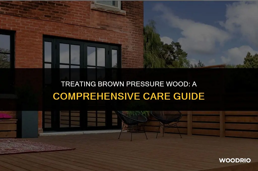 how to care for brown pressure treated wood