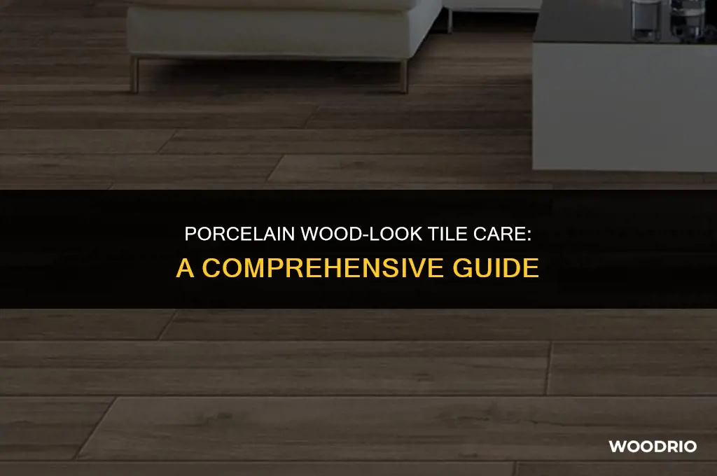 how to care for porcelain tile that looks like wood