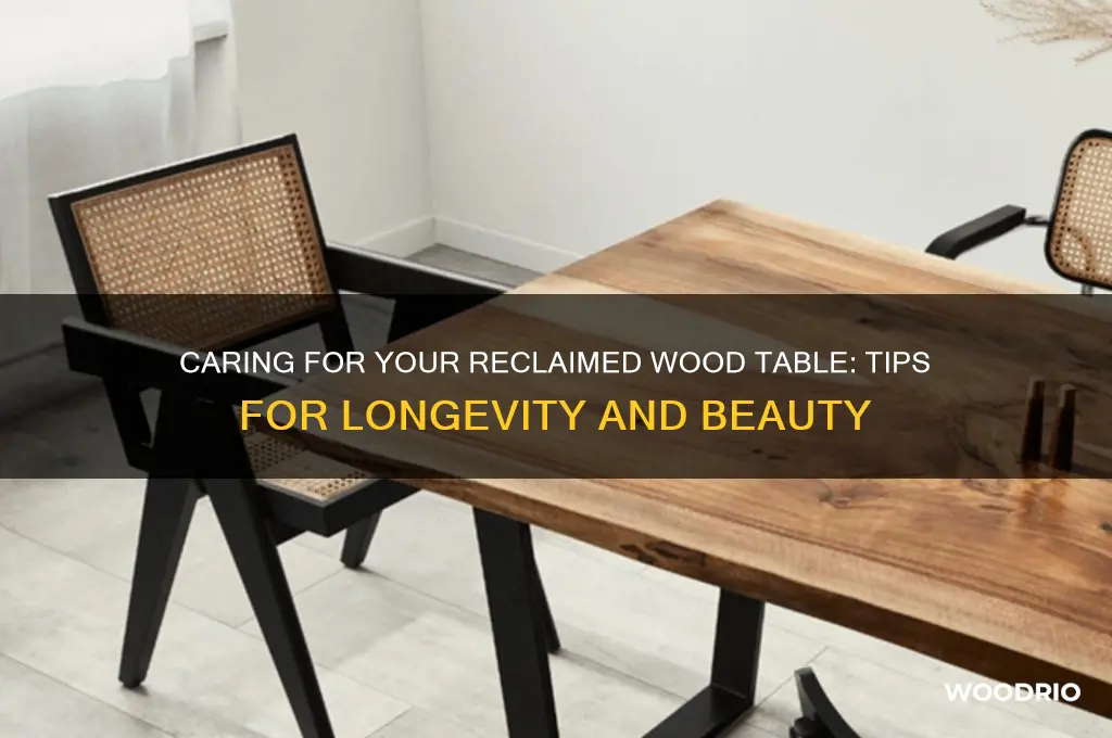 how to care for reclaimed wood table