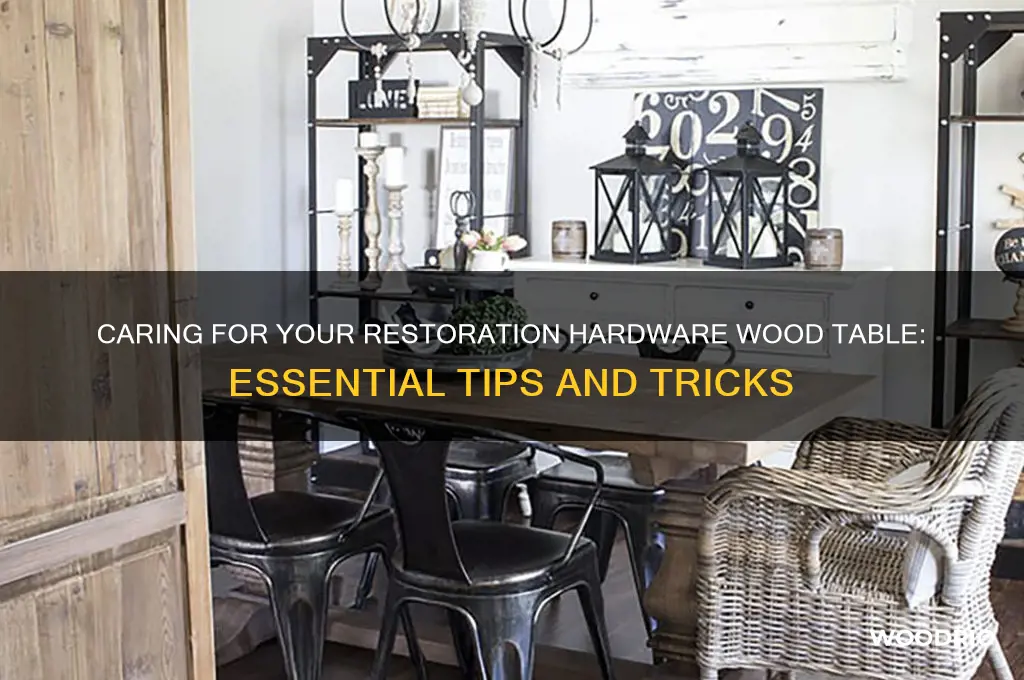 how to care for restoration hardware wood table