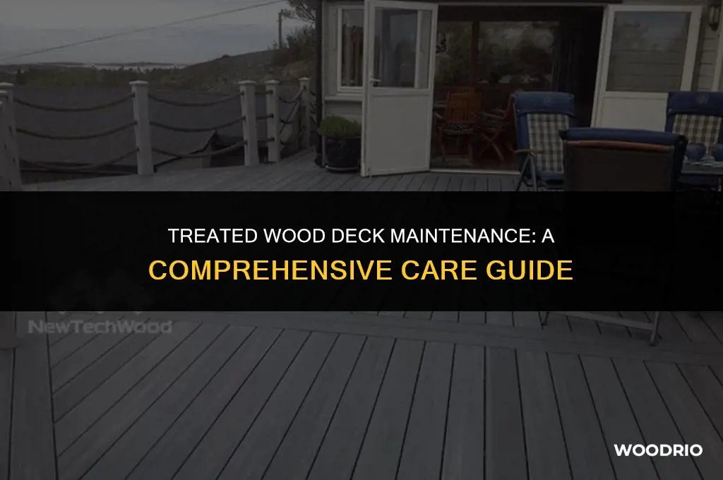 how to care for treated wood deck