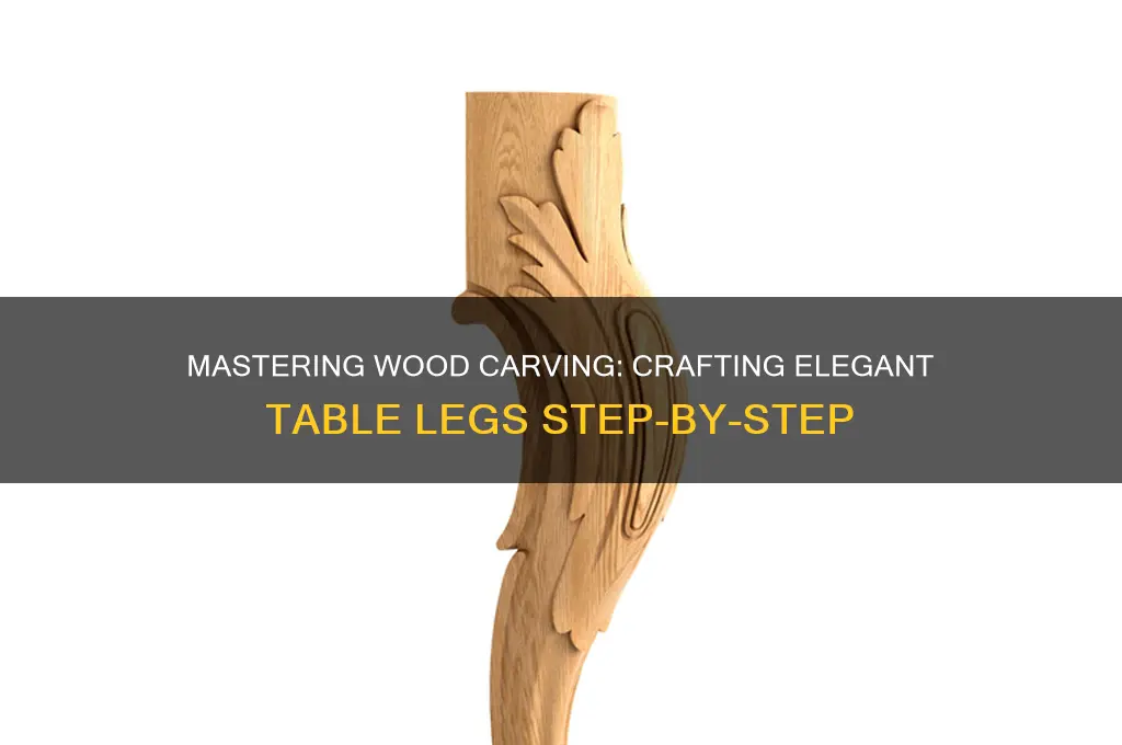 how to carve wood table legs