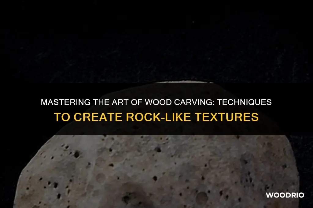 how to carve wood to look like rocks