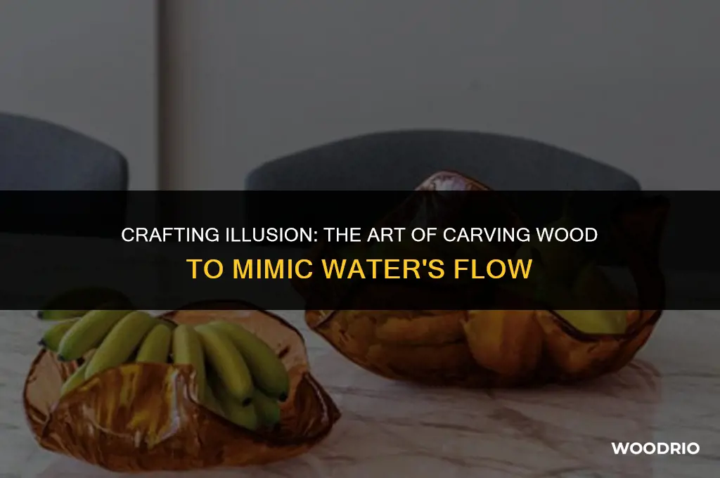how to carve wood to look like water