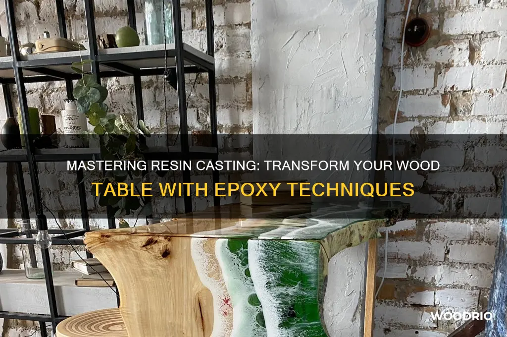 how to cast wood table in resin