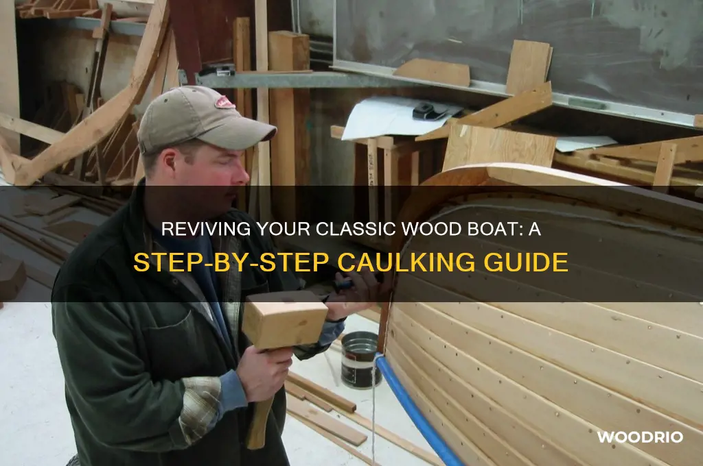 how to caulk an old wood boat