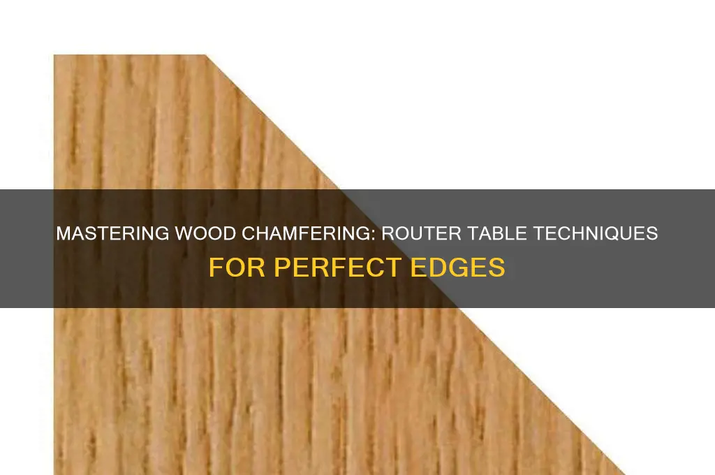 how to chamfer wood with a router table