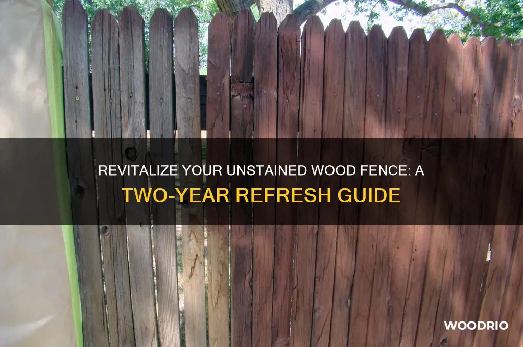 how to change a two year old unstained wood fence