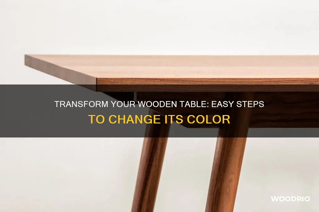 how to change color for a wooden table