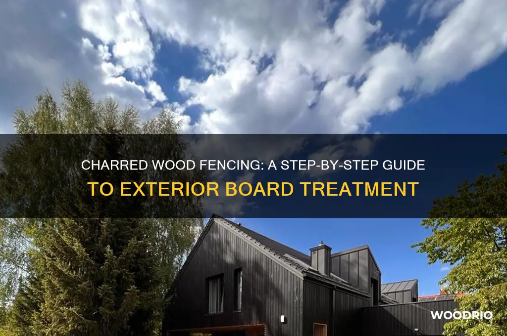 how to char wood boards for exterior fencing