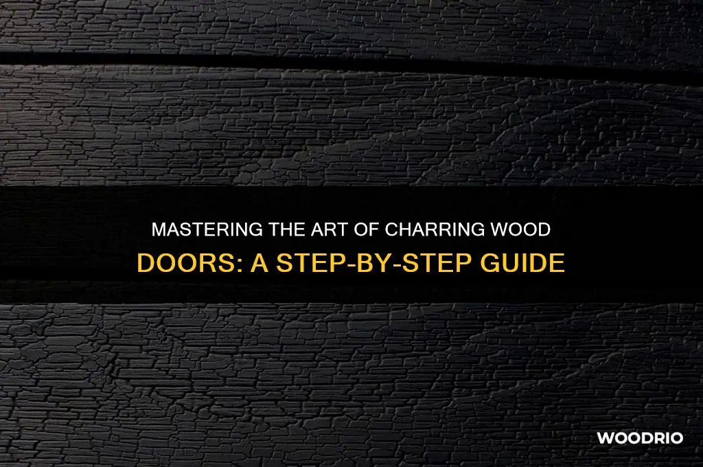 how to char wood door