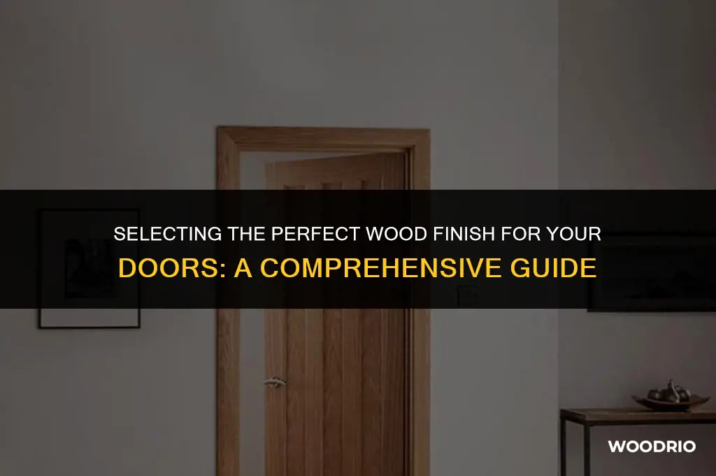 how to choose a wood finish for doors