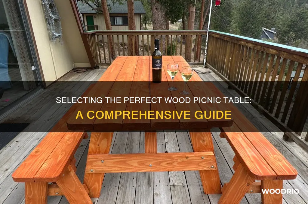 how to choose the best wood picnic table
