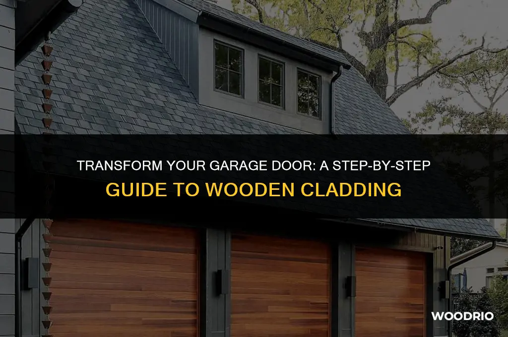 how to clad a garage door with wood