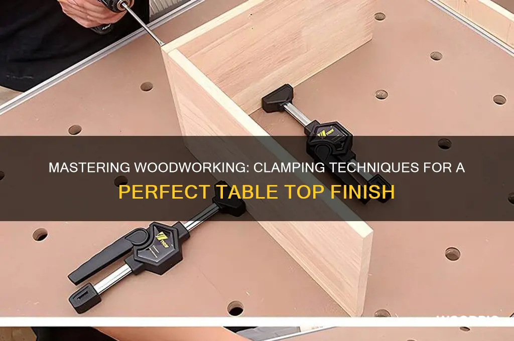 how to clamp wood table top
