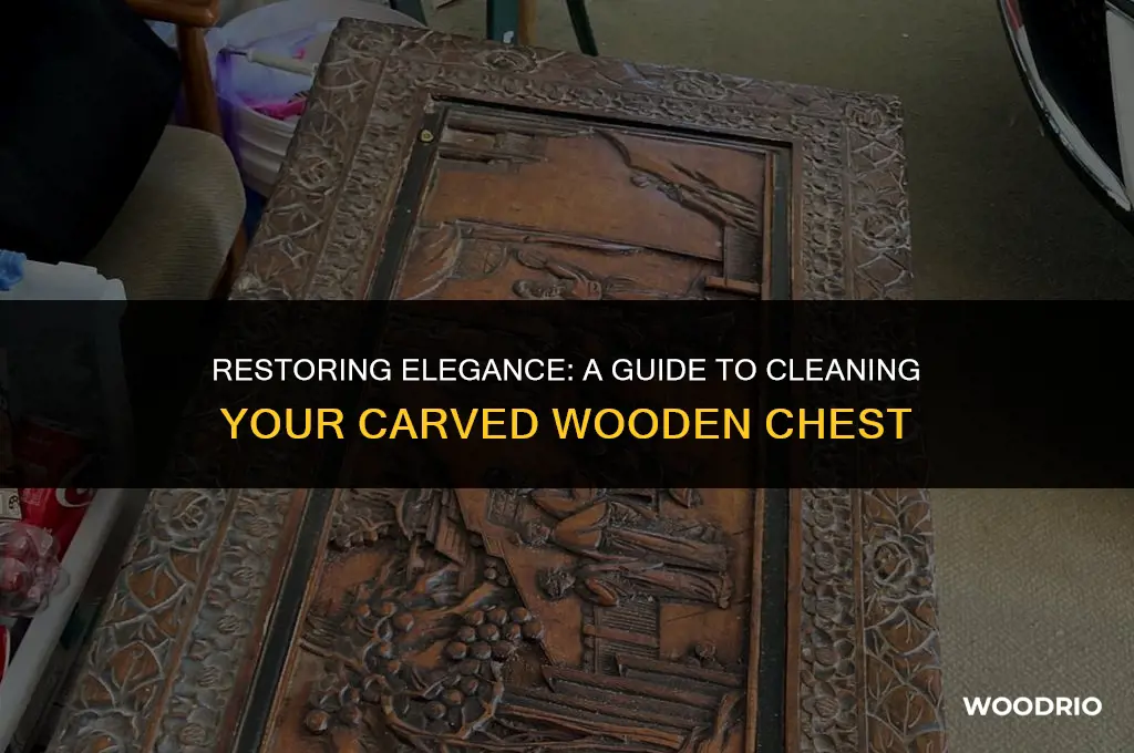 how to clean a carved wooden chest