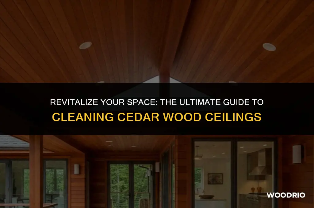 how to clean a cedar wood ceiling