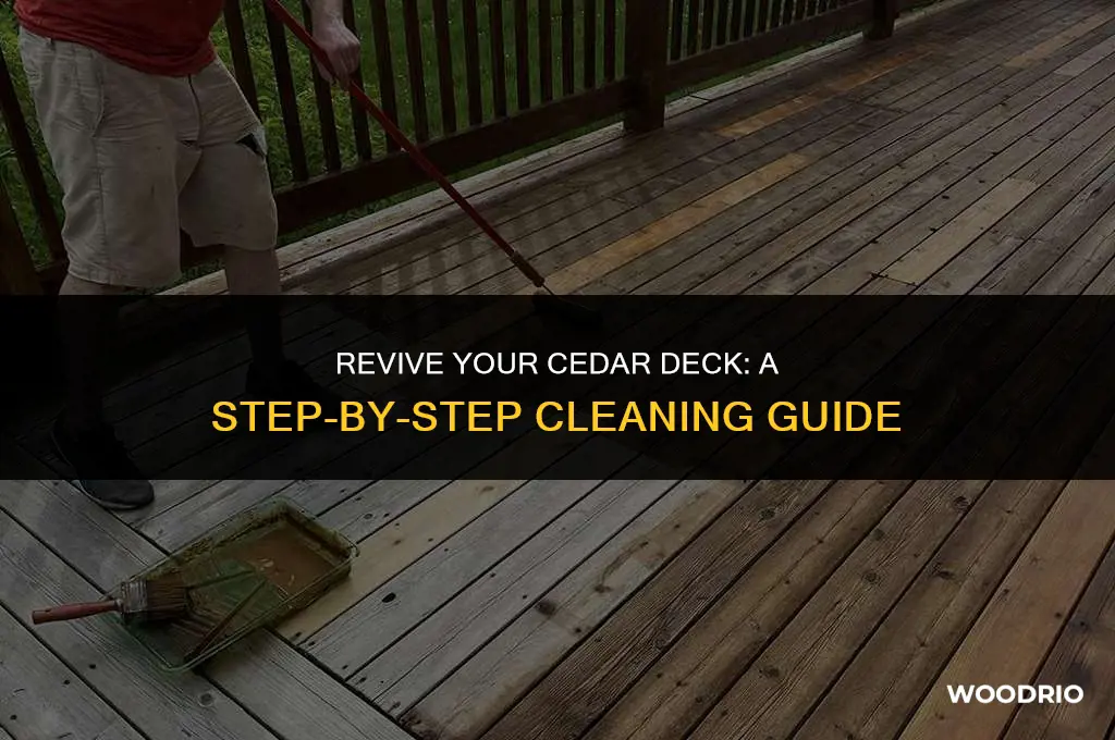 how to clean a cedar wood deck