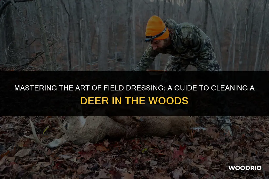 how to clean a deer in the woods